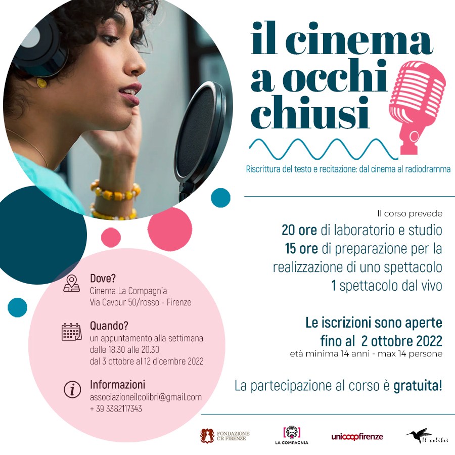 ‘Il cinema ad occhi chiusi’:  i grandi film raccontati con il radiodramma