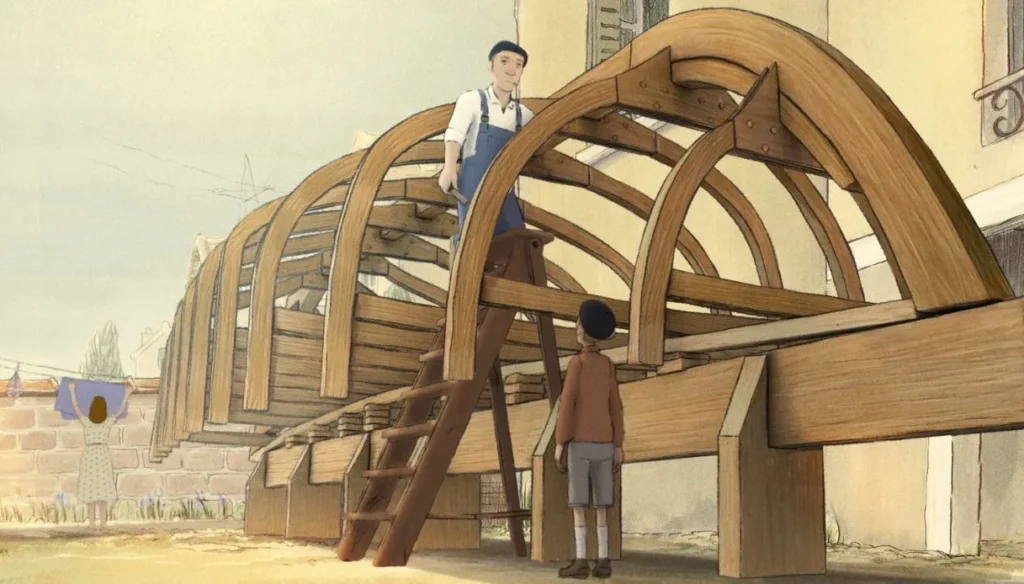 Una barca in giardino